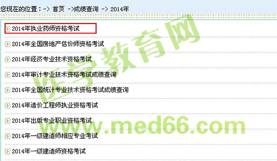 山東2014年執(zhí)業(yè)藥師成績(jī)查詢?nèi)肟? width=