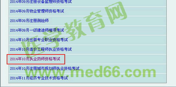 2014吉林省執(zhí)業(yè)藥師成績查詢入口