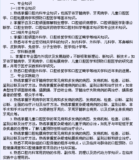 衛(wèi)生系列高級專業(yè)技術(shù)資格考試（口腔內(nèi)科專業(yè)-正高級）
