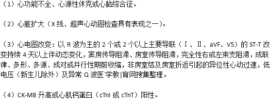 小兒心肌炎的臨床診斷依據(jù)介紹