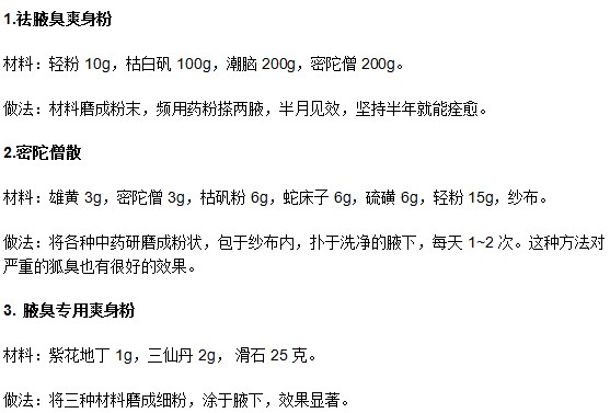 這些有效治療腋臭的藥方你還不知道嗎？