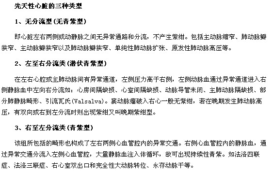 先天性心臟的三種不同的癥狀詳解