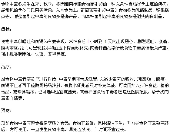 食物中毒的這些知識(shí)你真的知道嗎？