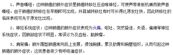 肺癌患者會有哪些患病的體征表現(xiàn)？