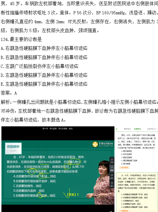 醫(yī)學(xué)教育網(wǎng)課程vs2018年臨床執(zhí)業(yè)醫(yī)師試題圖文對(duì)比第四單元（完結(jié)）