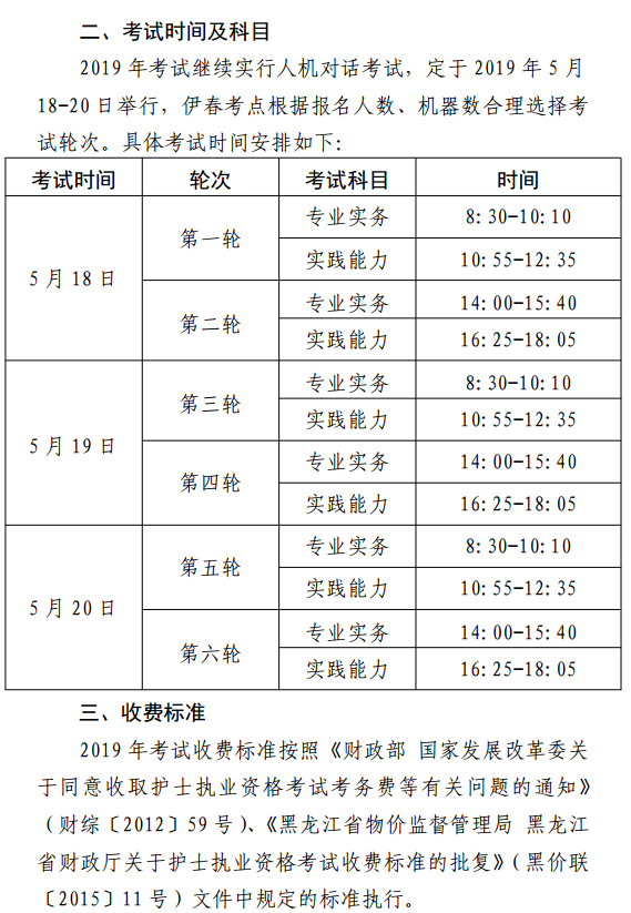 黑龍江伊春2019年護士資格考試