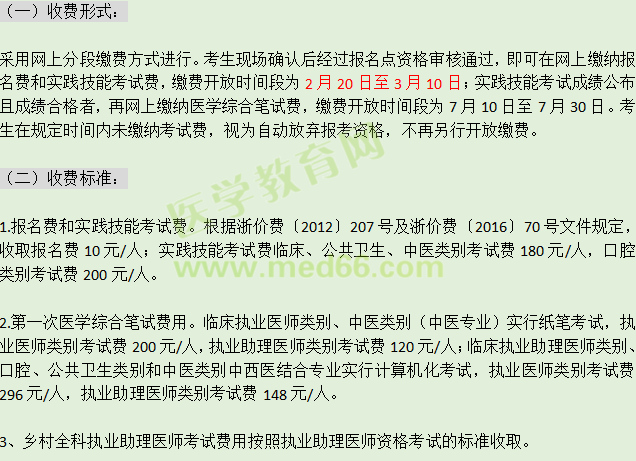 紹興市2019年臨床執(zhí)業(yè)醫(yī)師資格網(wǎng)上繳費