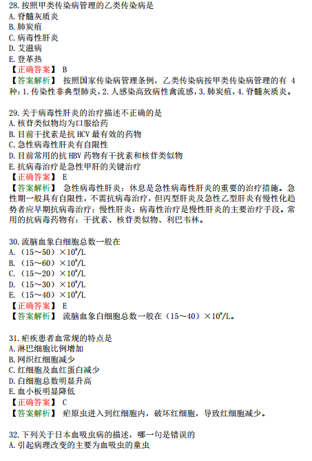 臨床執(zhí)業(yè)醫(yī)師模考試卷第三單元A1型題