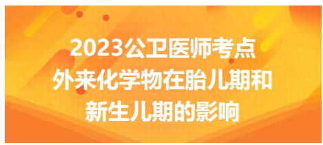 2023公衛(wèi)醫(yī)師考點(diǎn)-外來化學(xué)物胎兒期影響