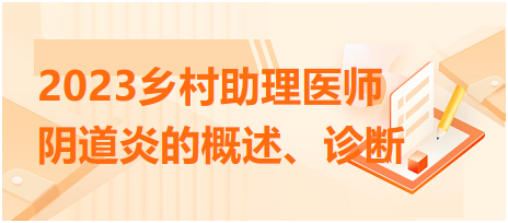 2023鄉(xiāng)村助理醫(yī)師陰道炎的概述、診斷