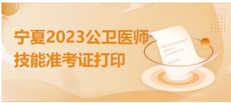 寧夏2023公衛(wèi)醫(yī)師技能準(zhǔn)考證打印