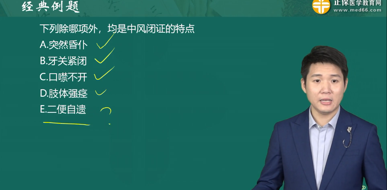 下列除哪項(xiàng)外，均是中風(fēng)閉證的特點(diǎn)