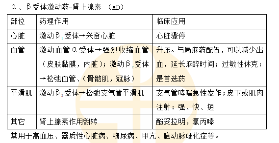 a、β受體激動(dòng)藥-腎上腺素（AD）