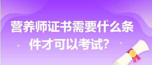 營養(yǎng)師證書需要什么條件才可以考試？