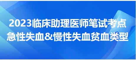 急性失血、慢性失血貧血類型