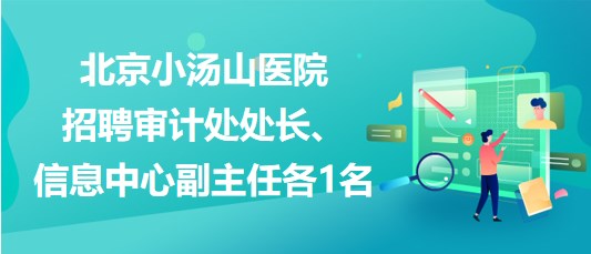 北京小湯山醫(yī)院2023年招聘審計處處長、信息中心副主任各1名