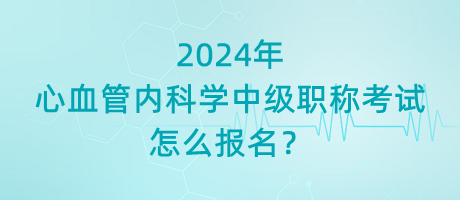 2024年心血管內(nèi)科學(xué)中級職稱考試怎么報名？