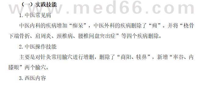 二、2025年中醫(yī)執(zhí)業(yè)醫(yī)師考試大綱具體科目變動(dòng)情況1